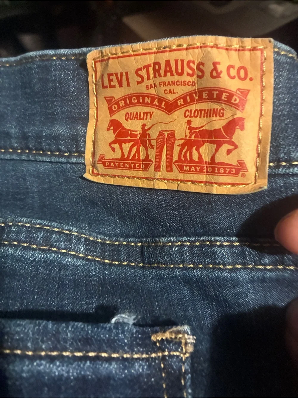 Levi's Classic Straight Leg Jeans Dark Wash Plus Size 20W